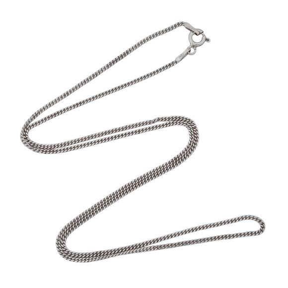 Cuban Link Chain Necklace | Vintage Sterling Silver 925 | 18" - Picture 1 of 3